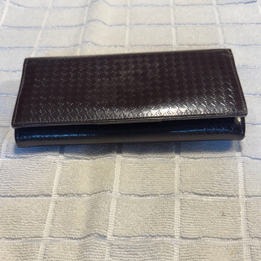 Gently Loved Dk Brown FENDI Leather Wallet w/ Exterior Design of Interlocking Fs